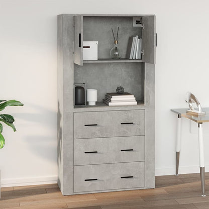 Wall Cabinet Concrete Grey 80x33x80 cm Engineered Wood