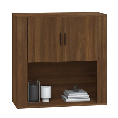 Wall Cabinet Brown Oak 80x33x80 cm Engineered Wood