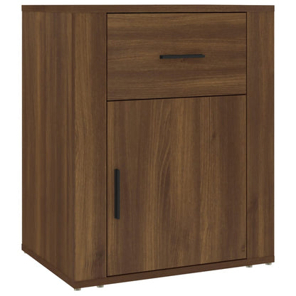 Bedside Cabinet Brown Oak 50x36x60 cm Engineered Wood