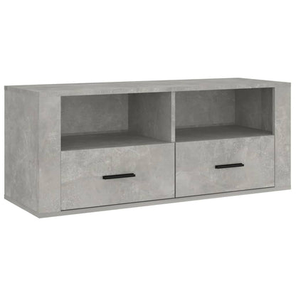 TV Cabinet Concrete Grey 100x35x40 cm Engineered Wood