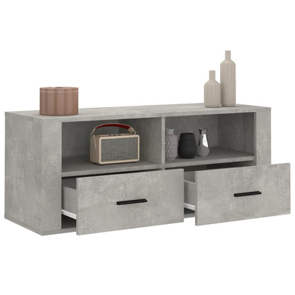 TV Cabinet Concrete Grey 100x35x40 cm Engineered Wood