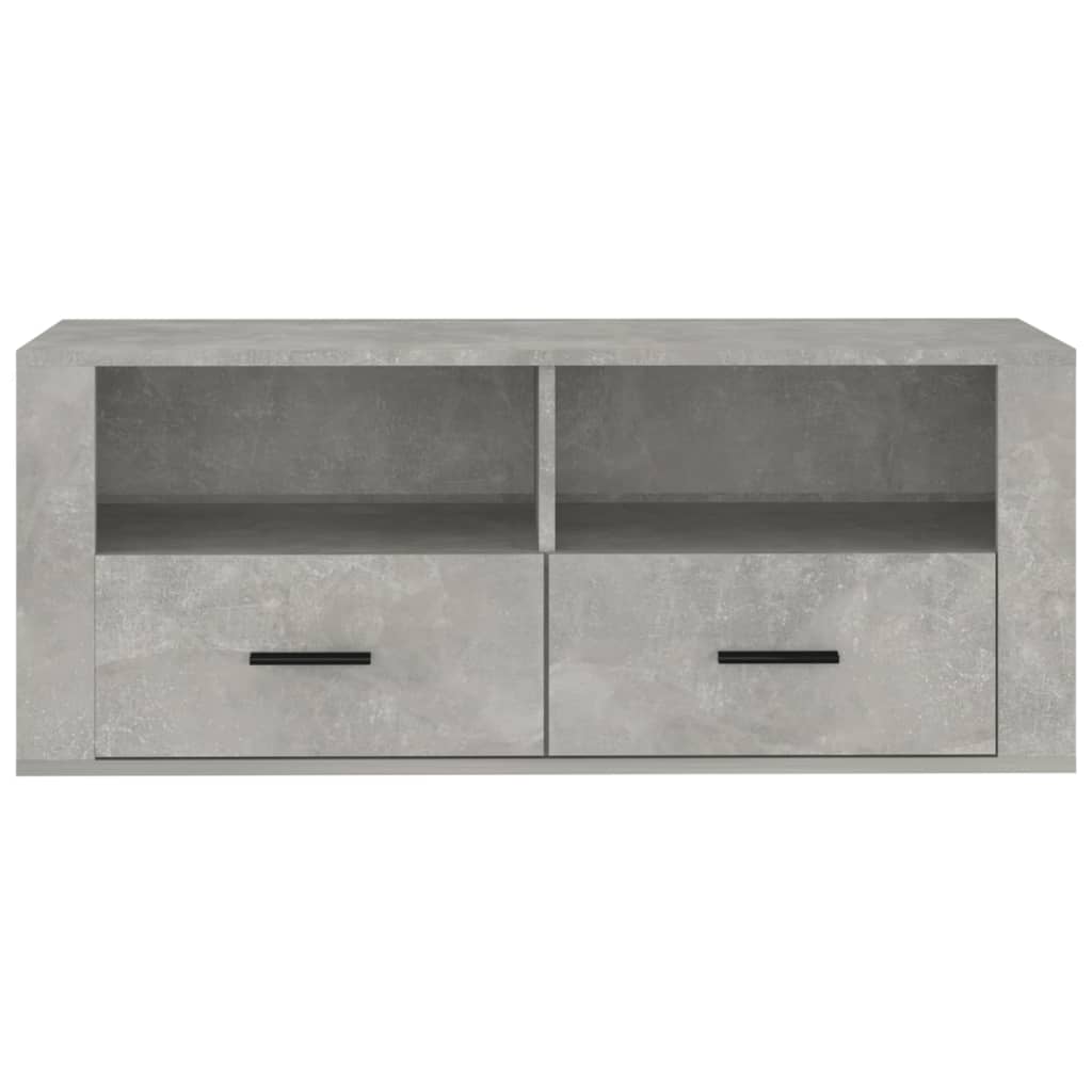 TV Cabinet Concrete Grey 100x35x40 cm Engineered Wood