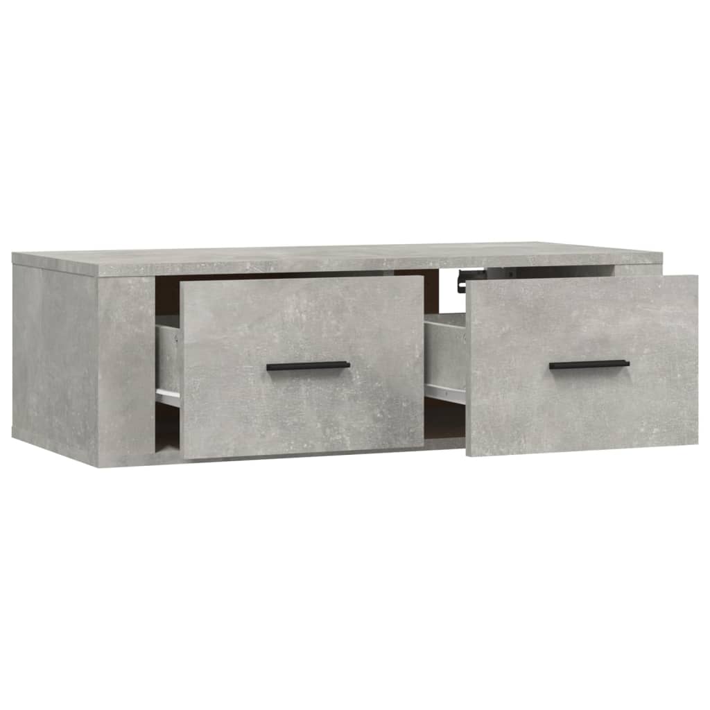 Hanging TV Cabinet Concrete Grey 80x36x25 cm Engineered Wood