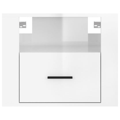 Wall-mounted Bedside Cabinets 2 pcs High Gloss White 50x36x40cm