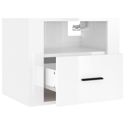 Wall-mounted Bedside Cabinets 2 pcs High Gloss White 50x36x40cm