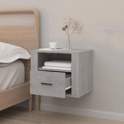 Wall-mounted Bedside Cabinet Concrete Grey 50x36x40 cm