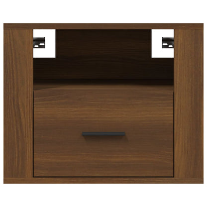 Wall-mounted Bedside Cabinet Brown Oak 50x36x40 cm