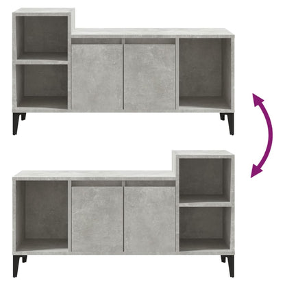 TV Cabinet Concrete Grey 100x35x55 cm Engineered Wood