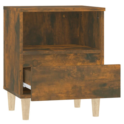 Bedside Cabinets 2 pcs Smoked Oak 40x35x50 cm