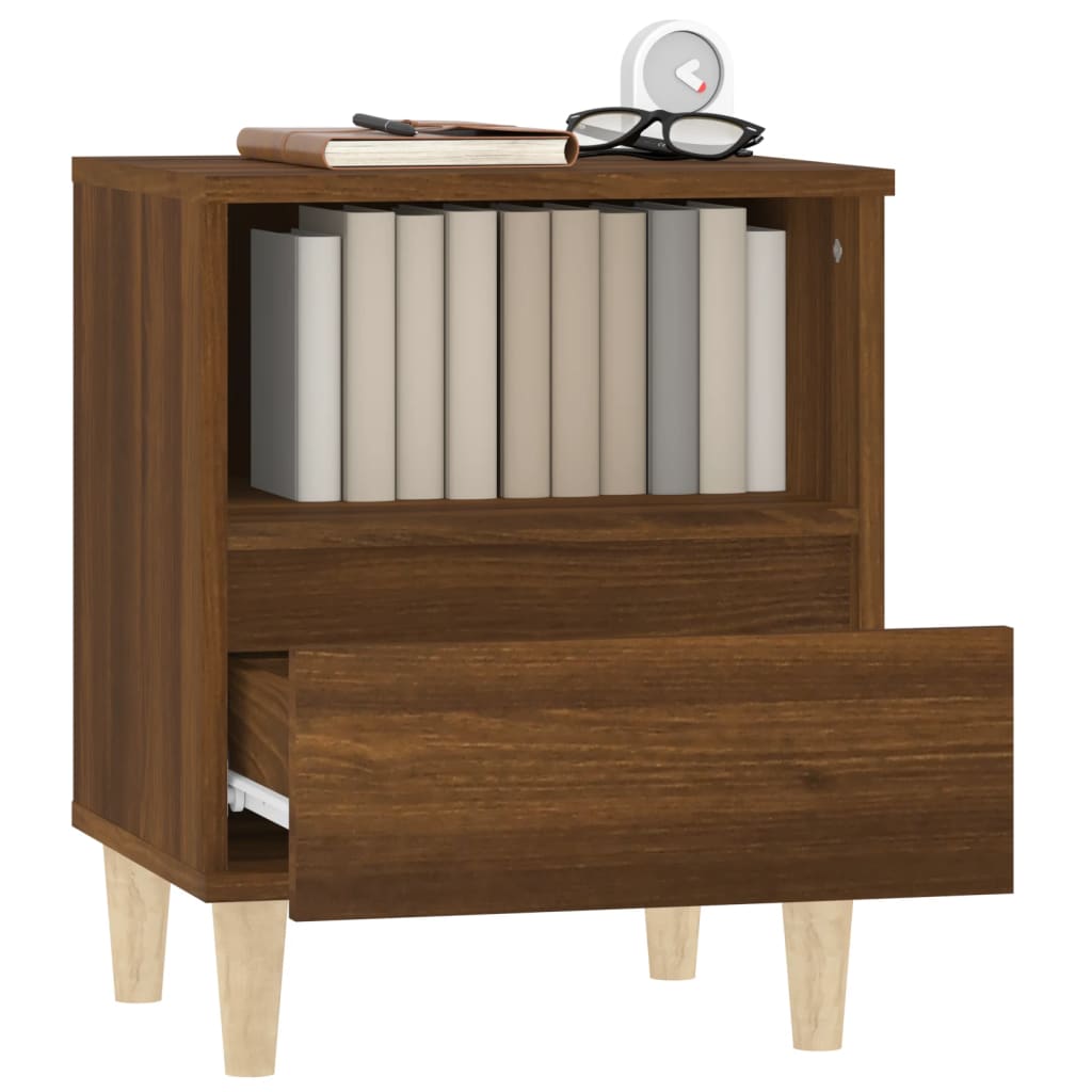 Bedside Cabinet Brown Oak 40x35x50 cm