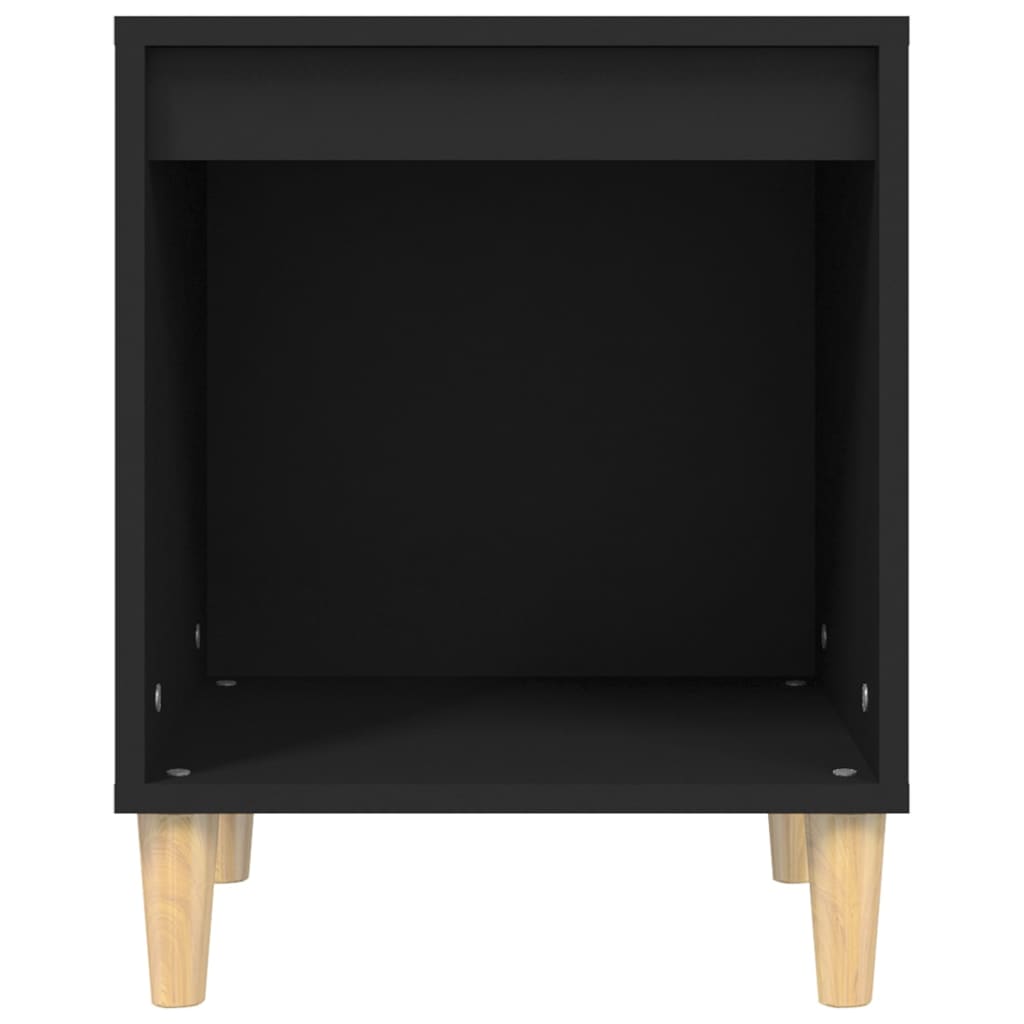 Bedside Cabinet Black 40x35x50 cm Engineered Wood