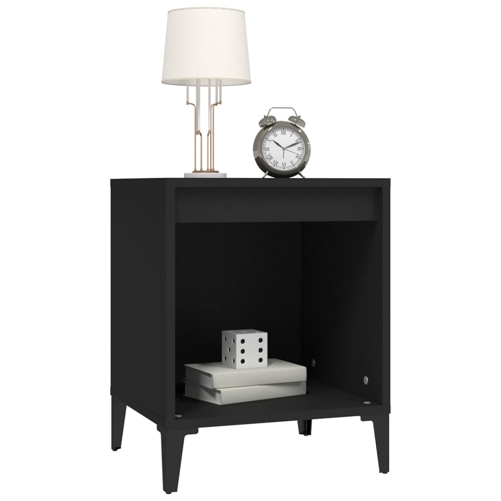 Bedside Cabinets 2 pcs Black 40x35x50 cm