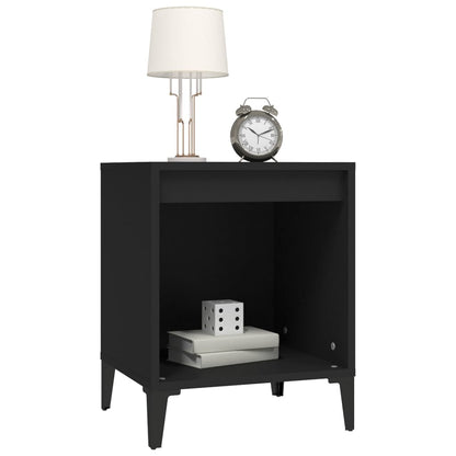 Bedside Cabinets 2 pcs Black 40x35x50 cm