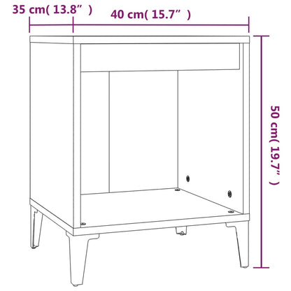 Bedside Cabinets 2 pcs Black 40x35x50 cm