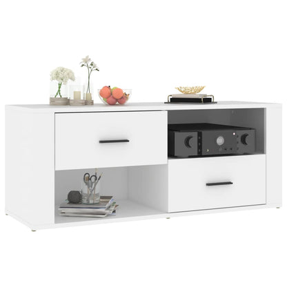 TV Cabinet White 100x35x40 cm Engineered Wood