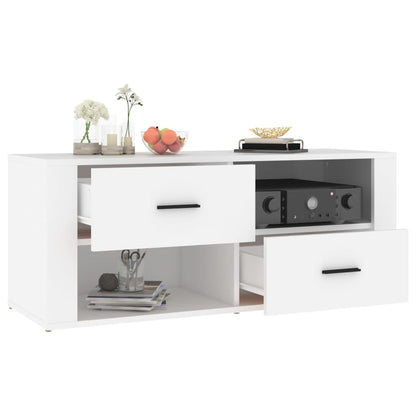 TV Cabinet White 100x35x40 cm Engineered Wood