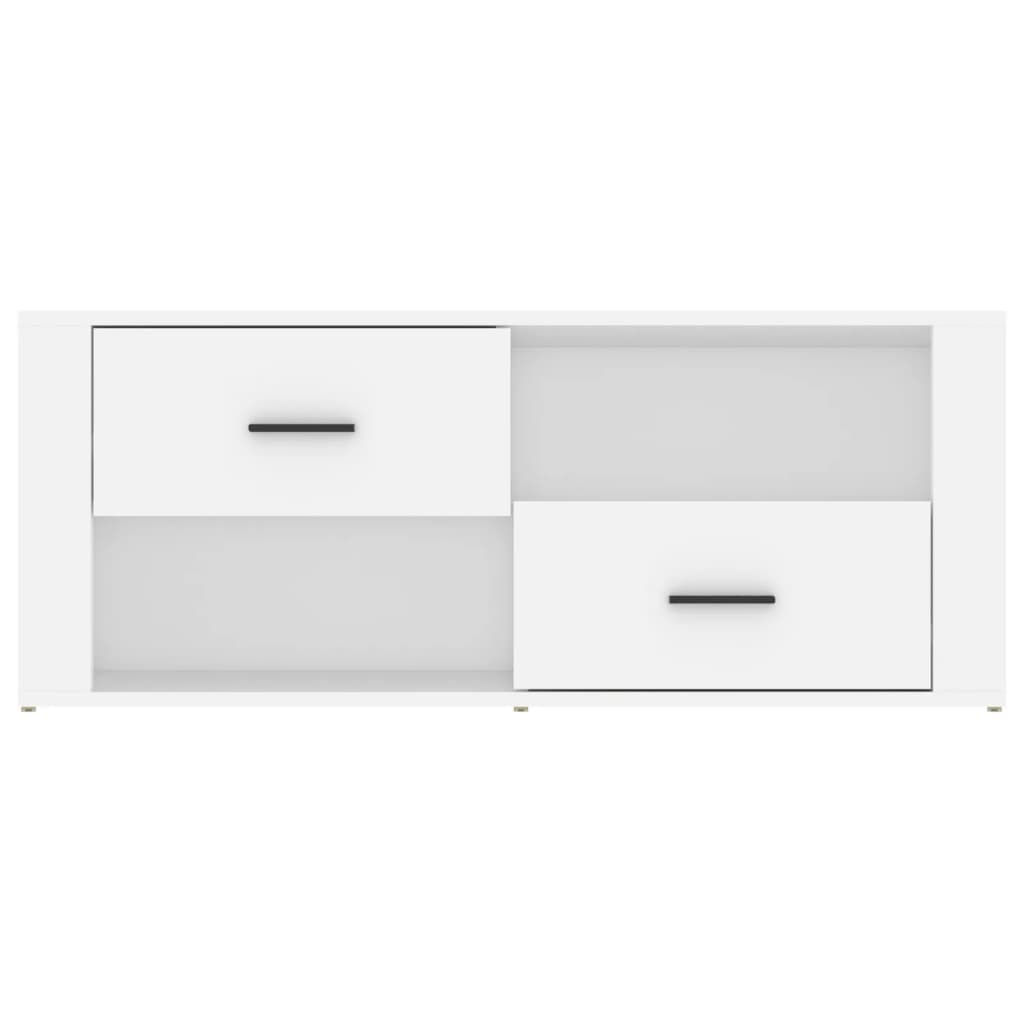 TV Cabinet White 100x35x40 cm Engineered Wood