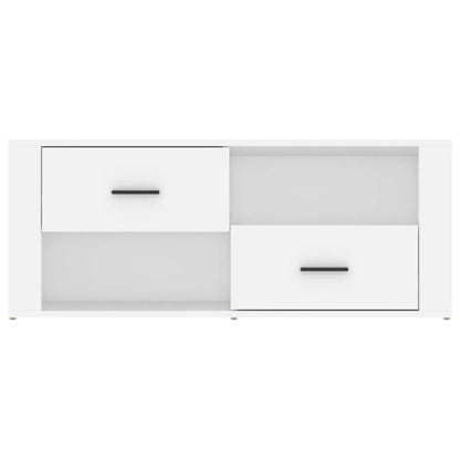 TV Cabinet White 100x35x40 cm Engineered Wood