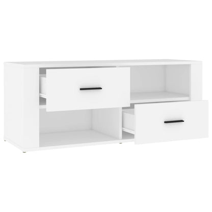 TV Cabinet White 100x35x40 cm Engineered Wood