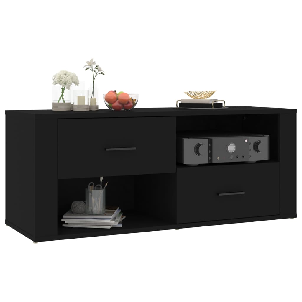 TV Cabinet Black 100x35x40 cm Engineered Wood