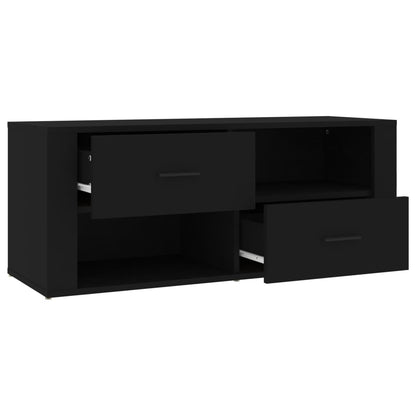 TV Cabinet Black 100x35x40 cm Engineered Wood