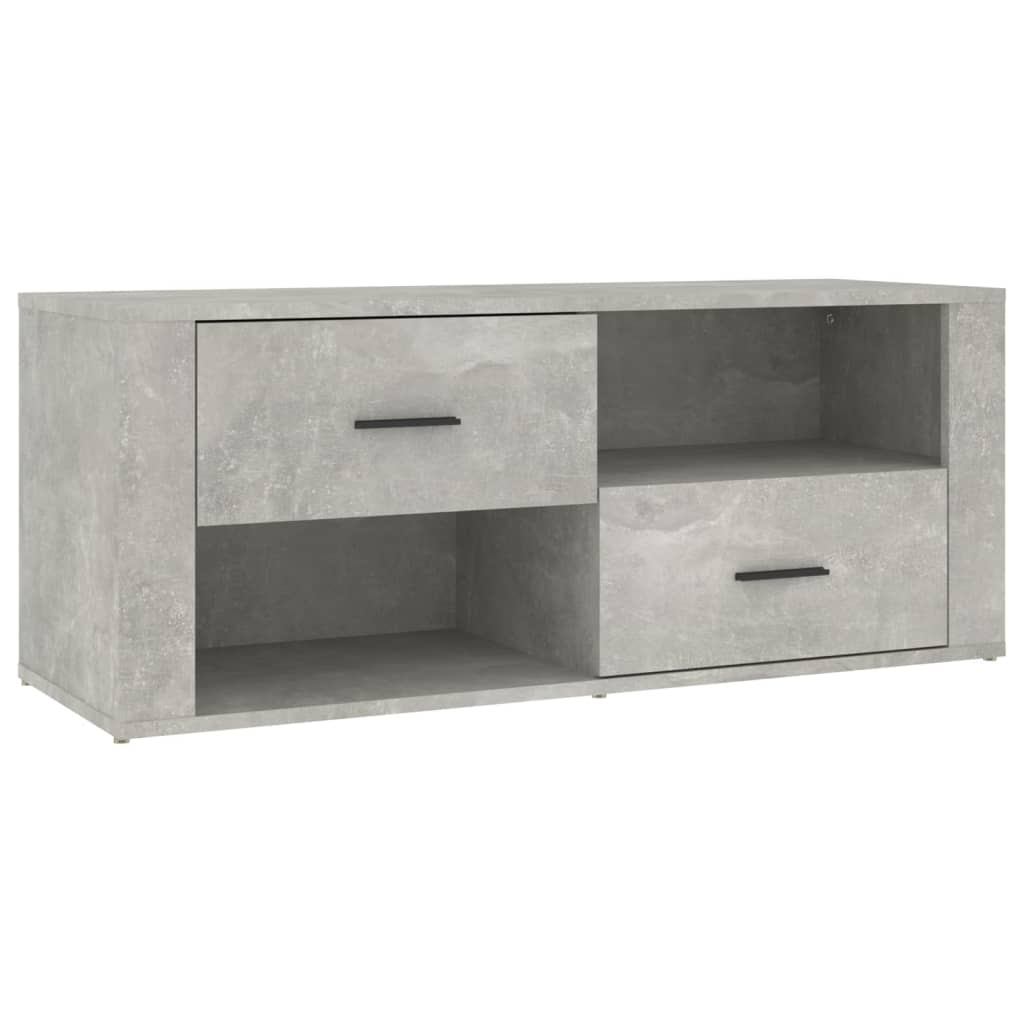 TV Cabinet Concrete Grey 100x35x40 cm Engineered Wood