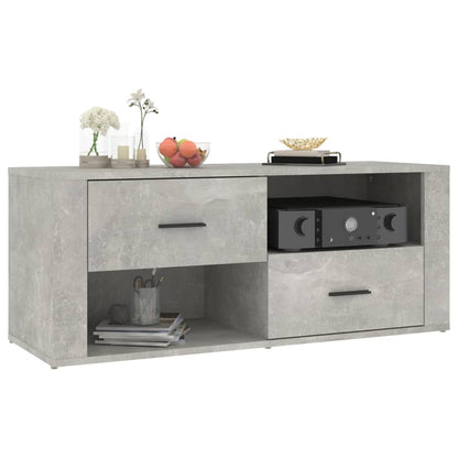 TV Cabinet Concrete Grey 100x35x40 cm Engineered Wood