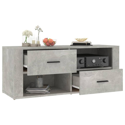 TV Cabinet Concrete Grey 100x35x40 cm Engineered Wood