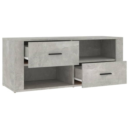 TV Cabinet Concrete Grey 100x35x40 cm Engineered Wood