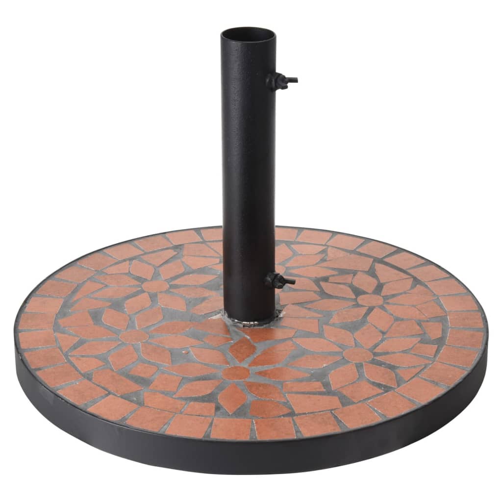 ProGarden Parasol Base Terra Design Mosaic Black and Orange