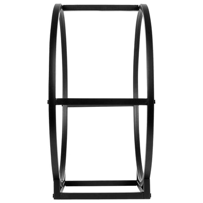 ProGarden Wood Storage Stand Round 50x25x51.5 cm Black