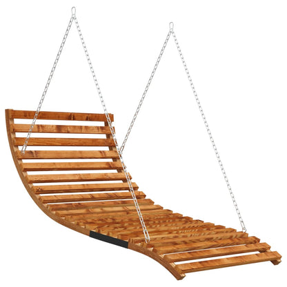 Swing Bed Solid Wood Spruce with Teak Finish