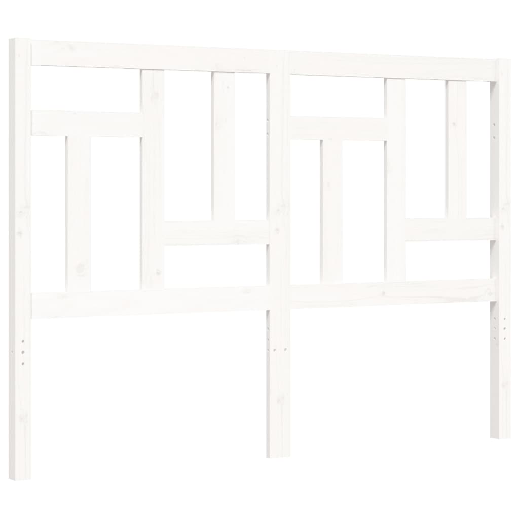 Bed Frame without Mattress White 140x190 cm Solid Wood