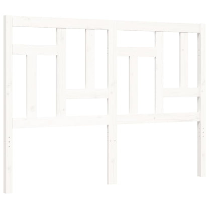 Bed Frame without Mattress White 140x190 cm Solid Wood