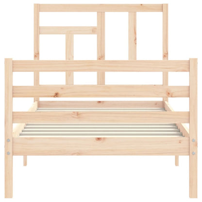 Bed Frame without Mattress 90x200 cm Solid Wood