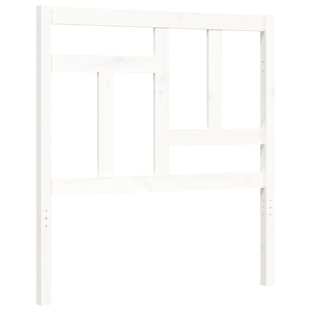 Bed Frame without Mattress White 90x200 cm Solid Wood