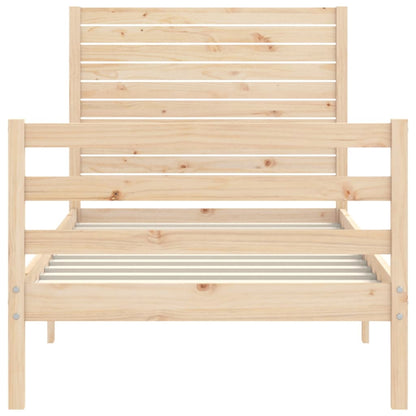 Bed Frame without Mattress 100x200 cm Solid Wood