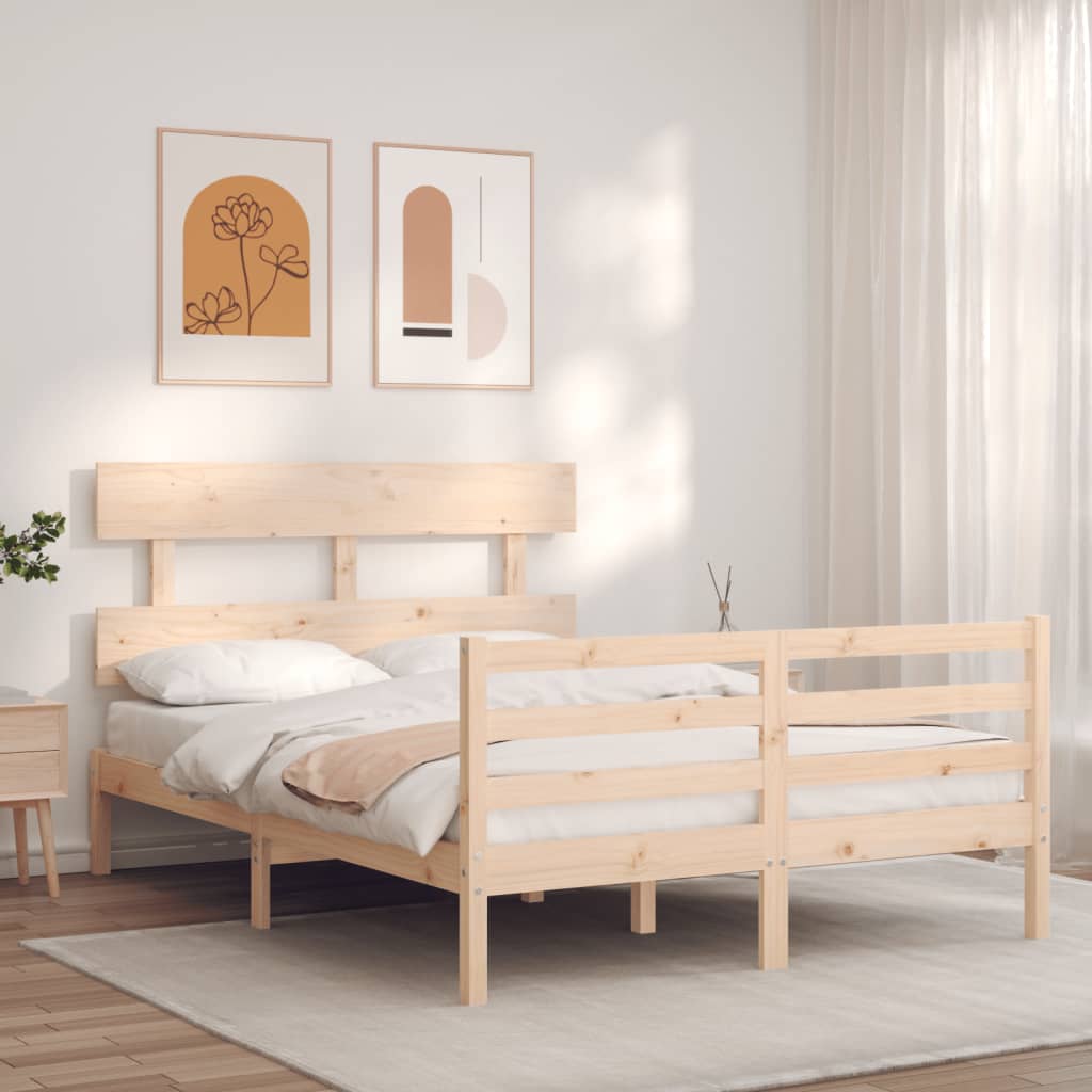 Bed Frame without Mattress 120x200 cm Solid Wood