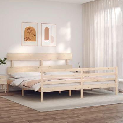 Bed Frame without Mattress 200x200 cm Solid Wood