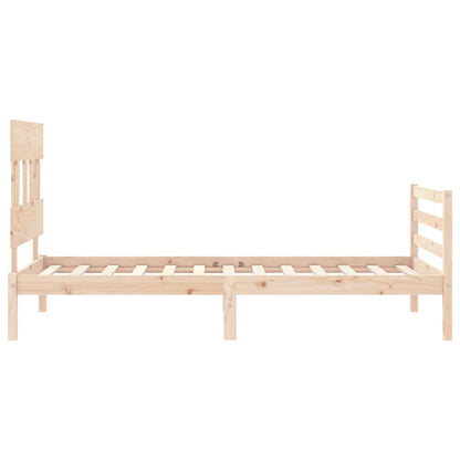 Bed Frame without Mattress 90x200 cm Solid Wood
