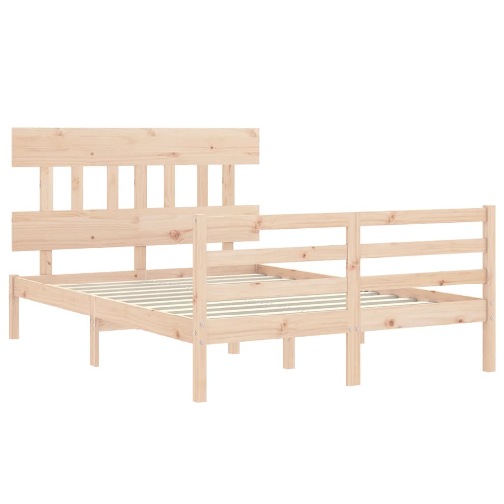 Bed Frame without Mattress 140x200 cm Solid Wood