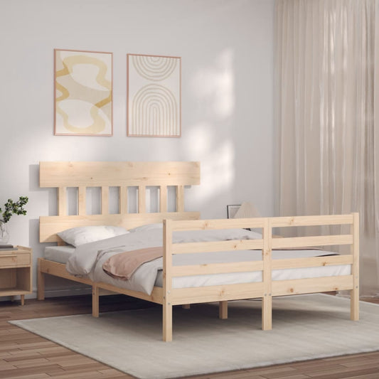 Bed Frame without Mattress 140x200 cm Solid Wood