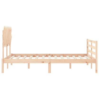 Bed Frame without Mattress 120x200 cm Solid Wood