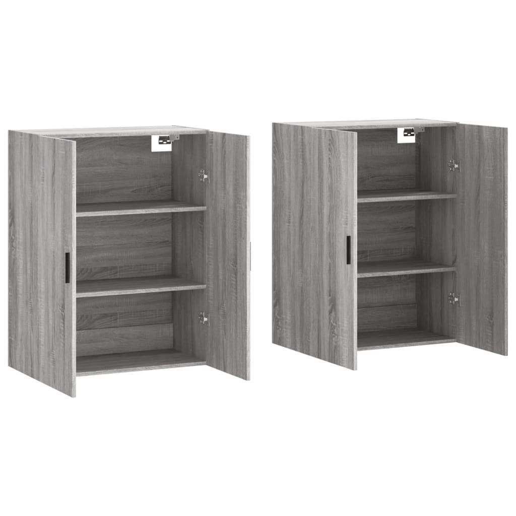 Wall Mounted Cabinets 2 pcs Grey Sonoma 69.5x34x90 cm