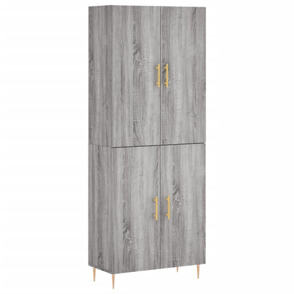 Highboard Grey Sonoma 69.5x34x180 cm Engineered Wood