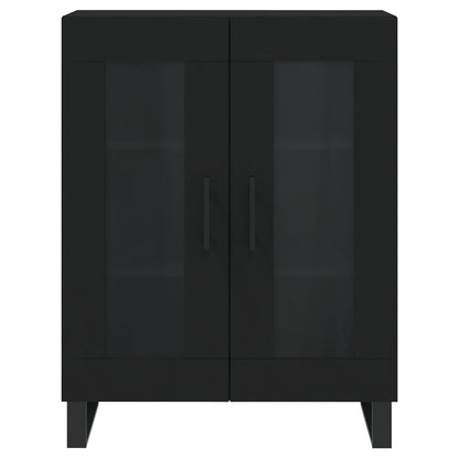 Highboard Black 69.5x34x180 cm Engineered Wood