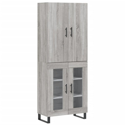 Highboard Grey Sonoma 69.5x34x180 cm Engineered Wood