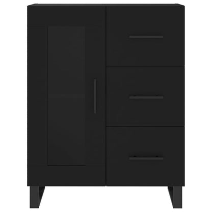 Highboard Black 69.5x34x180 cm Engineered Wood