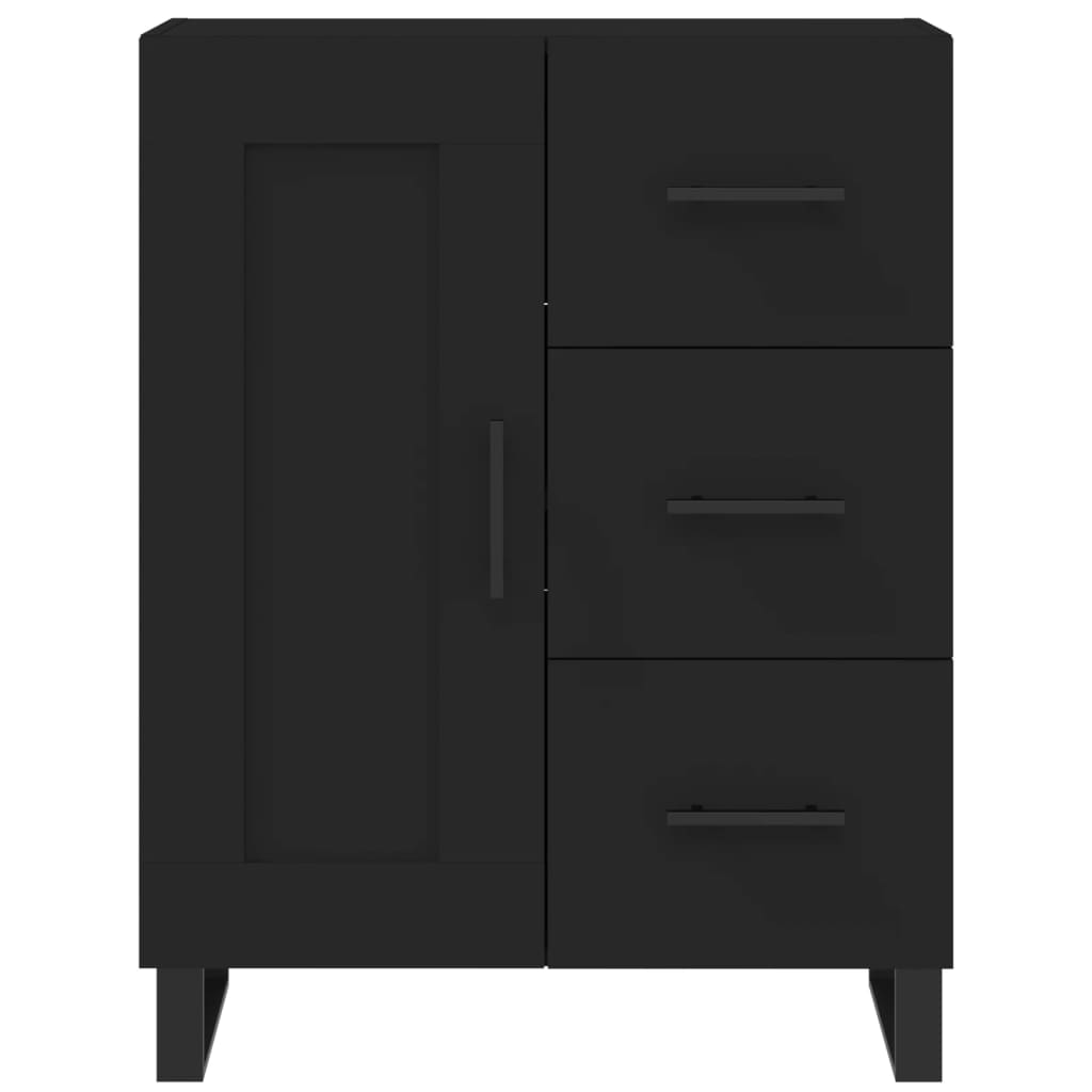 Highboard Black 69.5x34x180 cm Engineered Wood