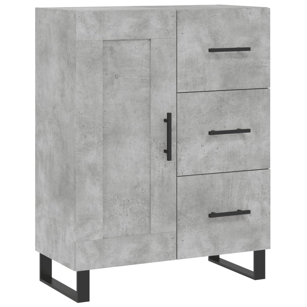 Highboard Concrete Grey 69.5x34x180 cm Engineered Wood